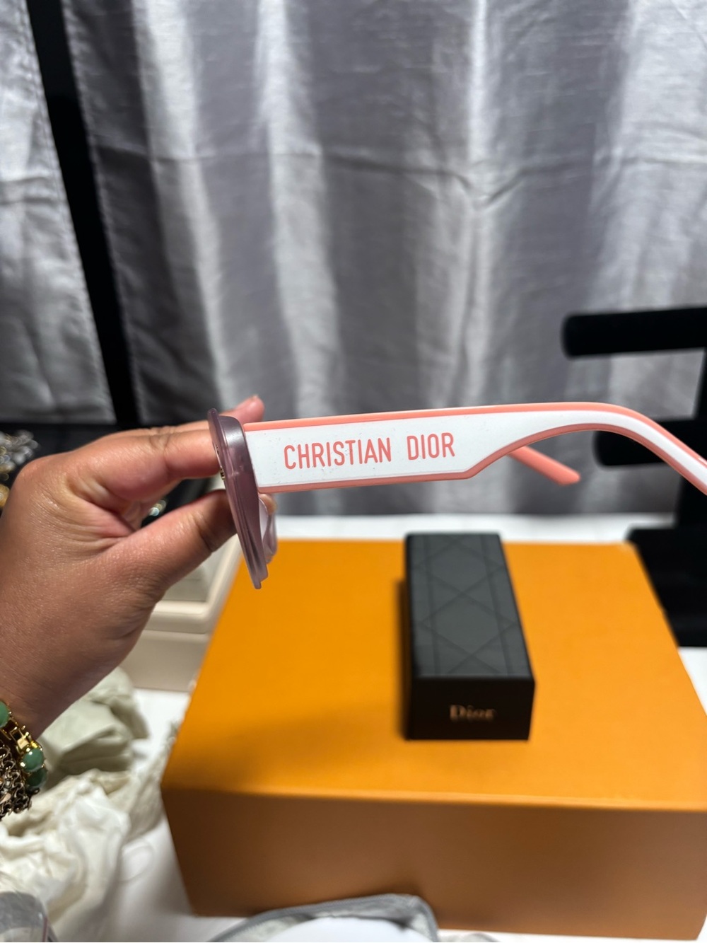 Dior Pink Cat-Eye Sunglasses with Gradient Lenses - Picture 2 of 3